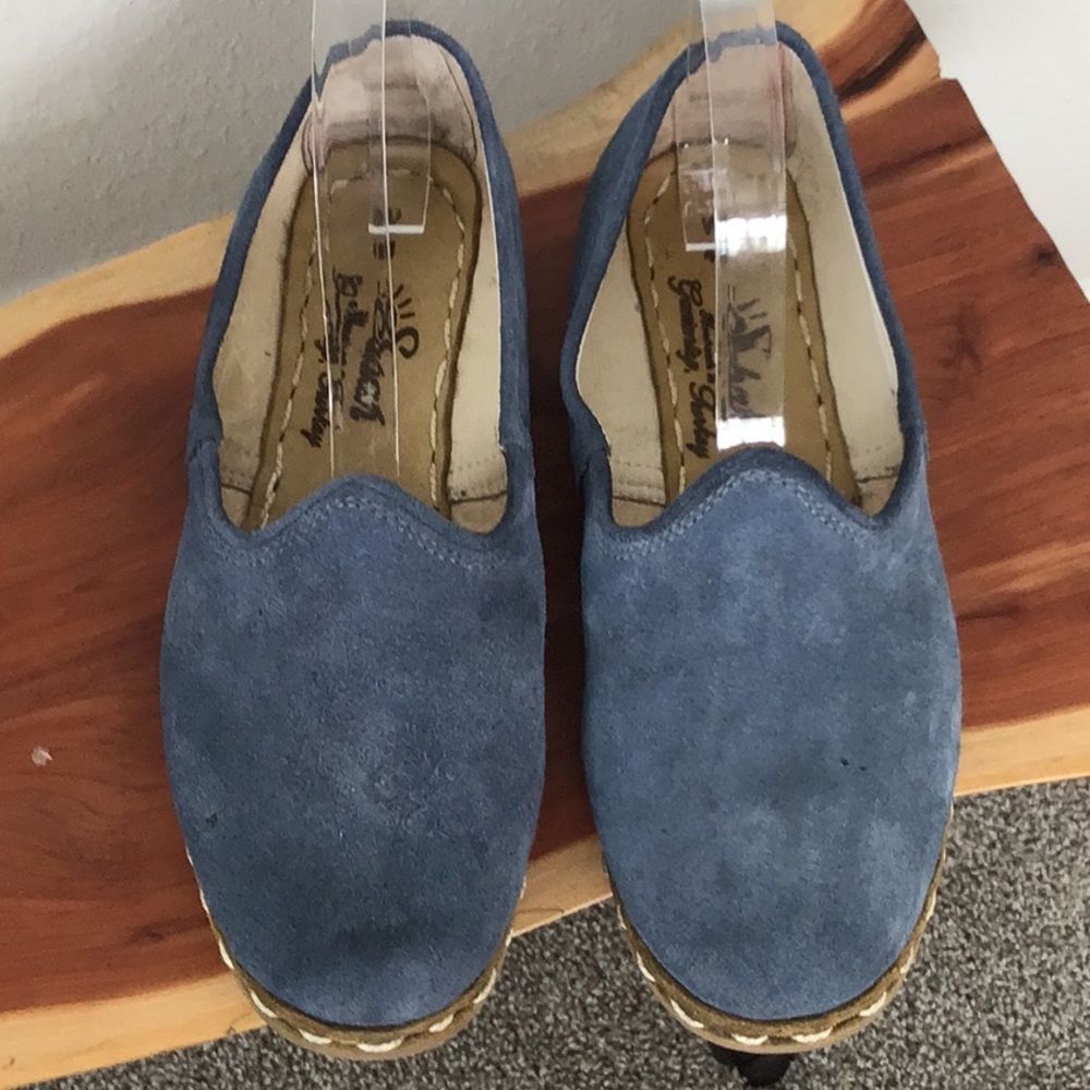 Sabah Leather Shoes Blue ,Size 41 (US 9.5)